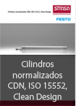 Cilindros normalizados CDN, ISO 15552, Clean Design